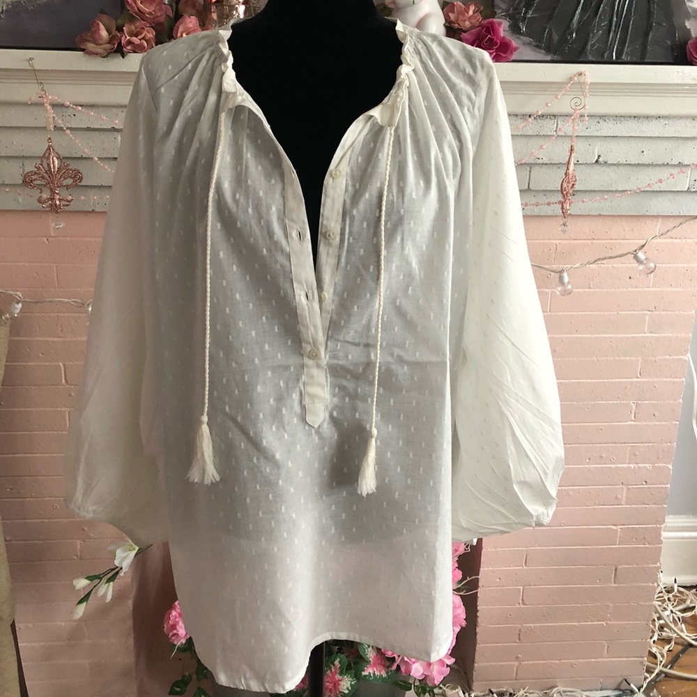 NWT Emerson Fry CURATION Peasant Blouse.